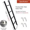 YTXFRHOD LXXW Bunk Bed Ladders Hook-on Bed Ladder Step Ladder Metal Hanging Bed Ladder Climb Ladder for Dorm Loft Motorhome(Size:140cm(55")) view 2