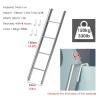 YTXFRHOD Bunk Bed Ladder for Rv Trailer, 45 50 Inch 55 59" Camper Top Bunk Ladder with 4 Hooks & 4 5 Steps Pedal, Hanging Metal Climb Ladder for Loft Dorm High Beds,Black-1.3m (50") view 2