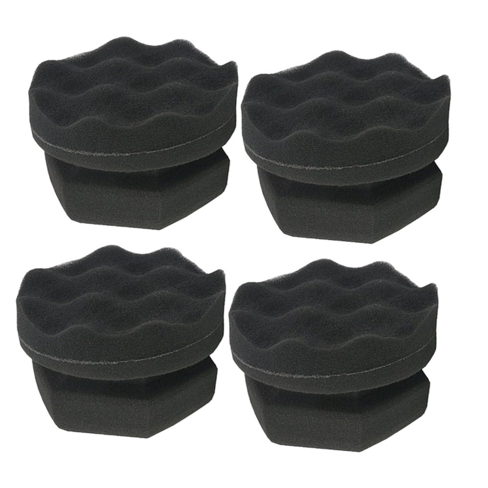 FUNOMOCYA Car Wax Sponge 4pcs Tire Shine Foam Wax Applicator Pads Vehicle Polish Sponge