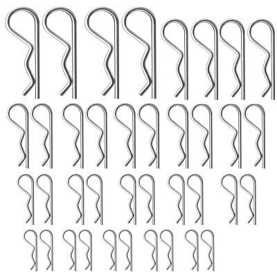 20Pcs Heavy Duty Hitch Pins Clip R Clips Cotter Pins, Zinc Plated Cotter Pin Hairpin Assortment Kit for Use On Hitch Pin Lock Systems - M3 X 60mm