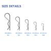 20Pcs Heavy Duty Hitch Pins Clip R Clips Cotter Pins, Zinc Plated Cotter Pin Hairpin Assortment Kit for Use On Hitch Pin Lock Systems - M3 X 60mm view 2