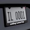Dog Lover License Plate Frame Black Metal view 1
