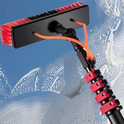 High-Strength Carbon Fiber Retractable High-Altitude Cleaning Window Cleaning Brush Solar Panel Cleaning Brush Window Cleaning Pole Water Fed Brush