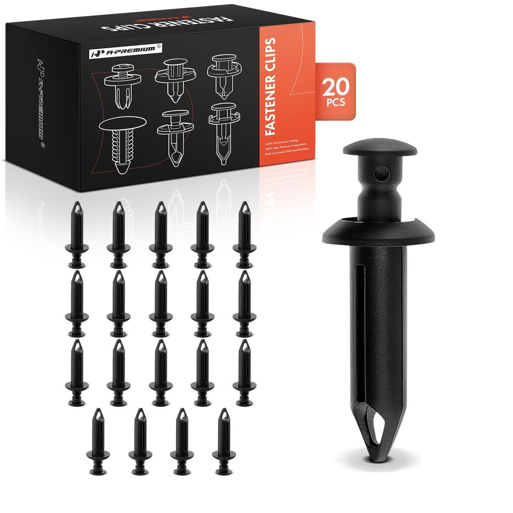 A-Premium 1.76oz 8mm Rear Door Rocker Panel Car Retainer Fastener Push Pin Clips 20-Pack Compatible with Chevrolet Camaro Buick Park Avenue GMC G15/G1500 Van Oldsmobile Cutlass Pontiac