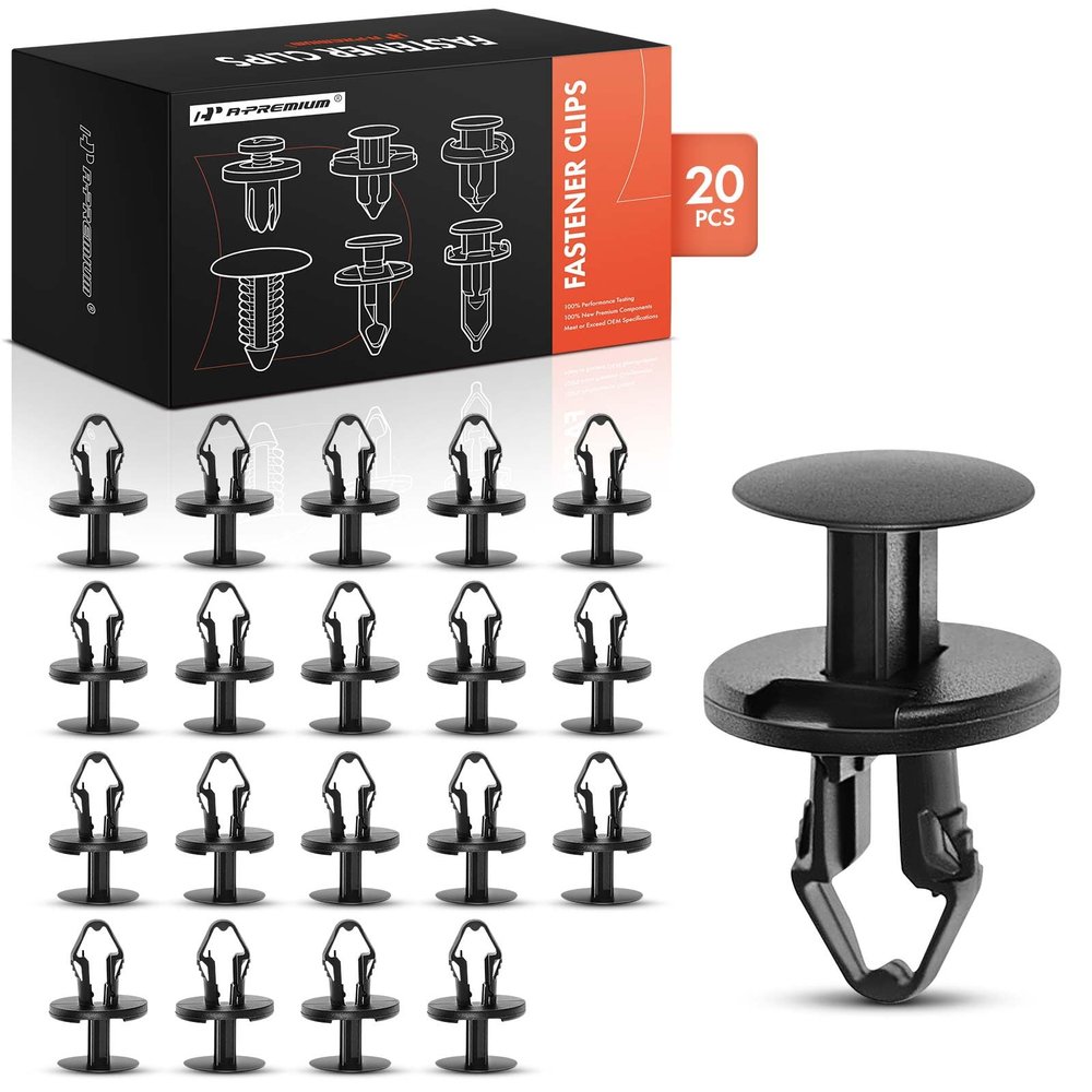 A-Premium 20PCS Fascia & General Purpose Retainer Clips - Compatible with GM Chevy, GMC, Buick & Ford Universal Models - Silverado, Sierra, F150 & More - Auto Car Nylon Push Pin Fastener - 1.76 oz