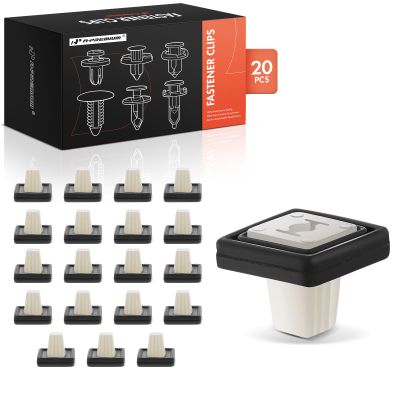 A-Premium 20PCS Square Screw Grommet Retainer Clips - Compatible with Honda Models 1969-2025 - CR-V Civic Accord Pilot Odyssey Fit HR-V Ridgeline & More - Auto Car Nylon Fastener - for 0.28 inch Hole