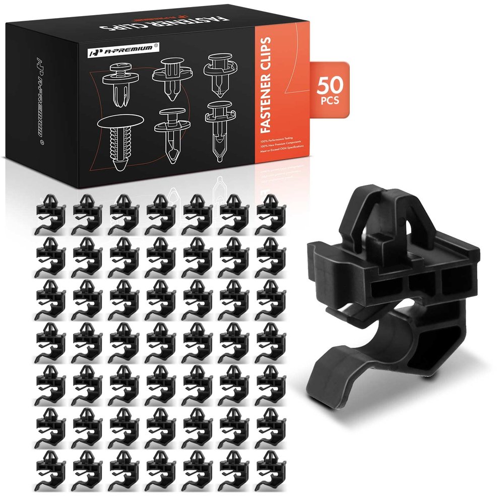 A-Premium Nylon Hood Support Prop Rod Retainer Clips Push-In Fasteners - 50Pcs Compatible with Hyundai Elantra 2009-2012, Accent 2012-2017, Kia Soul 2010-2013, Forte 2010-2013, Forte Koup 2010-2013