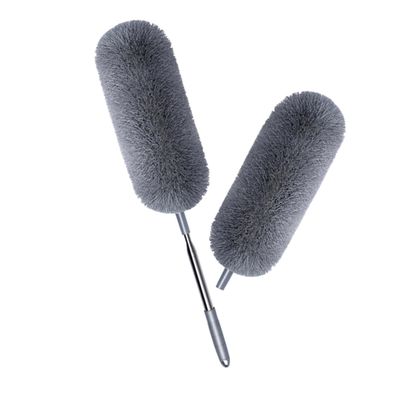 COLLBATH Flexible Duster for Home Cleaning Extendable Handle Reusable Dusting Brush Handheld Cleaning Tool Grey