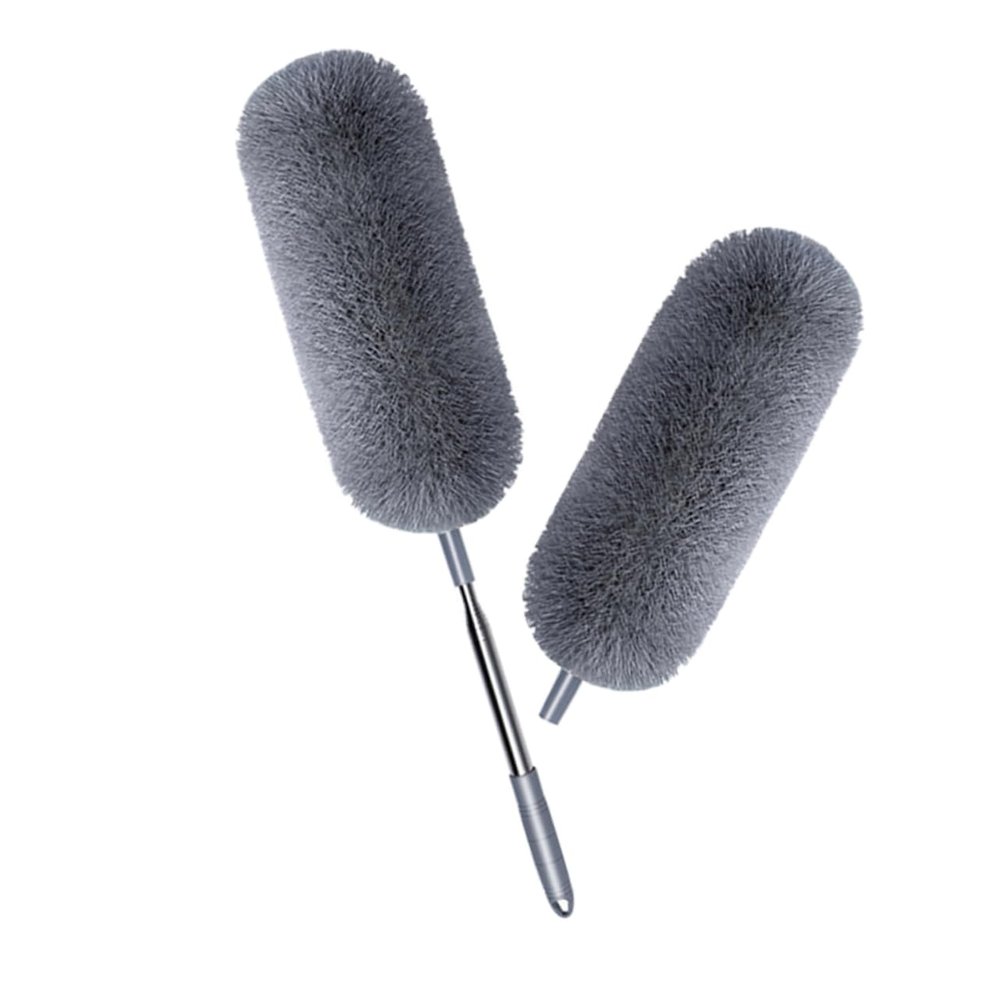 COLLBATH Flexible Duster for Home Cleaning Extendable Handle Reusable Dusting Brush Handheld Cleaning Tool Grey
