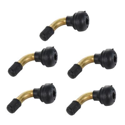VINTORKY 5pcs Angled Tubeless Tire Valve Stems Durable Brass Stem Extension Adapter for Motorcycles Scooters and Atvs Easy Access for Tire Maintenance