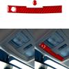 Real Quality Soft Carbon Fiber Front Row Reading Light Trim Decal 2pcs Premium Sticker Cover Interior Trim Decal Compatible with Dodge Charger 2008 2009 2010 Accessories Red view 1
