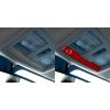 Real Quality Soft Carbon Fiber Front Row Reading Light Trim Decal 2pcs Premium Sticker Cover Interior Trim Decal Compatible with Dodge Charger 2008 2009 2010 Accessories Red view 3