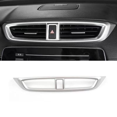 ANUNFRRE Car Accessories Fit for Honda CRV Air Vent Trim Central Consoles Wind Outlet Panel Dashboard Stickers for CR-V 2017-2021 LX, EX, EX-L, Touring, Hybrid ABS 1PCMatte Silver