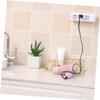 ETHZZLE 3pcs Socket Fixator Punch Wall-Mounted Holder for Self-Adhesive Cable Organizer Space-Saving Device for Compatible Smooth view 2