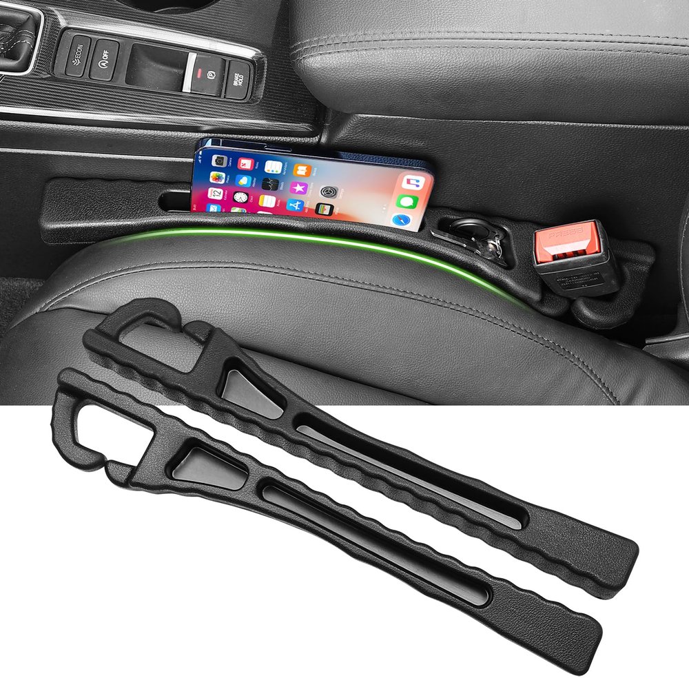 MinShang Car Seat Gap Filler Storage Bag for Cadillac 2023 2024 2025 XT5 ATS ATS-v CTS 2011 2012 2013 2014 2015 2016 2017 CT4 CT6 XTS SRX 2018-2024 XT4 XT6 Truck Console Accessories Interior Supplies