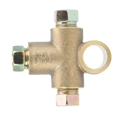 3 Way T Shape Brake Tee 3 Male Nuts Short Union M10 3/16 Inch Pipe 10mm