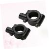 FELTECHELECTR 2pcs Motorcycle Rear View Mirror Adaptor Clamp Thread Handlebar Support for Bars Durable Black Bracket for Easy Installation and Replacement view 2