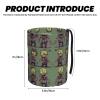 NOUZU Many Zombie Print Car Trash Can, Portable Garbage Bin,Trashcan Car, Leakproof Car Can,for Car Office Home view 3