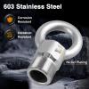 EVRBUL Upgraded Stainless Steel Outboard Universal Lifting Ring Eye Outboard Flywheel Puller Compatible with Most Non-Verado Mercury Outboards and Any Outboard with 1.516 Threaded Flywheel view 2