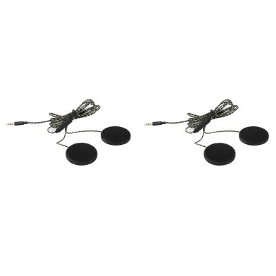 2 pcs Motorcycle Helmet Headset Helmet Headphone Helmet Music Headset Headphone Speakers Support Hands Calling Black