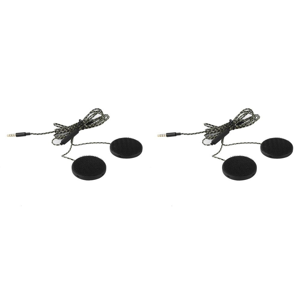 2 pcs Motorcycle Helmet Headset Helmet Headphone Helmet Music Headset Headphone Speakers Support Hands Calling Black