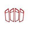 JKYUKU Car Inner Door Handle Trim Frame 4pcs Premium Sticker Accessories Real Quality Soft Carbon Fiber Compatible with Audi 8R SQ5 2014-2017 / Q5 2009 2010 2011 2012 2013 2014 2015 2016 2017 Red view 1