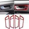 JKYUKU Car Inner Door Handle Trim Frame 4pcs Premium Sticker Accessories Real Quality Soft Carbon Fiber Compatible with Audi 8R SQ5 2014-2017 / Q5 2009 2010 2011 2012 2013 2014 2015 2016 2017 Red view 2