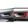JKYUKU Car Inner Door Handle Trim Frame 4pcs Premium Sticker Accessories Real Quality Soft Carbon Fiber Compatible with Audi 8R SQ5 2014-2017 / Q5 2009 2010 2011 2012 2013 2014 2015 2016 2017 Red view 3