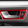 JKYUKU Car Inner Door Handle Trim Frame 4pcs Premium Sticker Accessories Real Quality Soft Carbon Fiber Compatible with Audi 8R SQ5 2014-2017 / Q5 2009 2010 2011 2012 2013 2014 2015 2016 2017 Red view 4