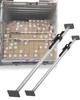 Cargo Bar 2 Pack Truck Bed Bars with Built-in Shock Absorbing Spring, Silver Cargo Ratcheting Stabilizer Stick Capacity 400 Kg, Enclosed Vans/Semi Trailer Load Securing Divider Rail(1.52-1.9m(5-6.2ft view 1