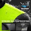 iCreek Rain Suit Waterproof Hi Vis Raincoat Reflective Rain Gear Unisex (Black/Fluorescent Green, M) view 2