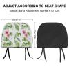 Car Headrest Cover 2 Pcs Car Seat Headrest Covers Green Leafy Plants Headrest Covers for Car Fabric Head Rest Coverings Car Head Rest Cover Head Rest Covers for Most Cars view 2