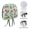 Car Headrest Cover 2 Pcs Car Seat Headrest Covers Green Leafy Plants Headrest Covers for Car Fabric Head Rest Coverings Car Head Rest Cover Head Rest Covers for Most Cars view 3