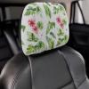 Car Headrest Cover 2 Pcs Car Seat Headrest Covers Green Leafy Plants Headrest Covers for Car Fabric Head Rest Coverings Car Head Rest Cover Head Rest Covers for Most Cars view 4