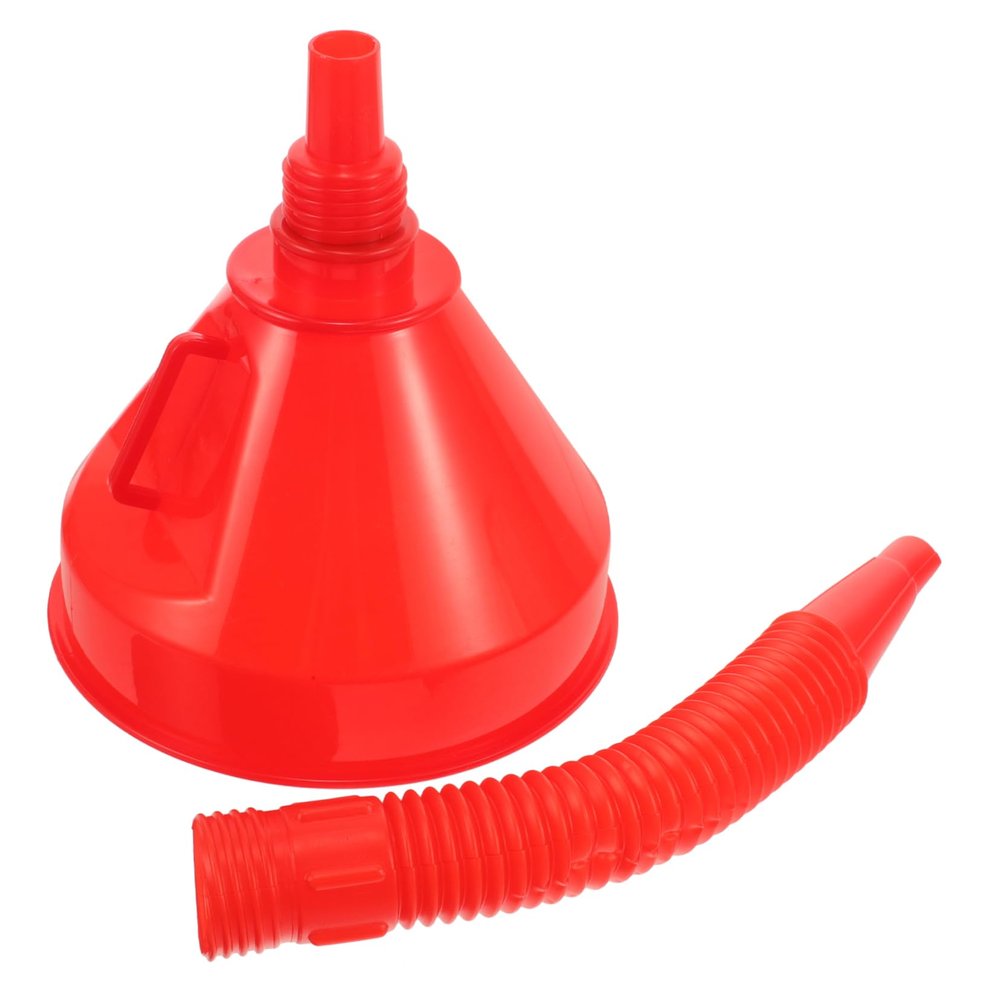 TOPPERFUN Oil Funnel Built Filter Plastic Automotive and Motorcycle Fuel Funnel Large Capacity for Gas and Oil Filling Easy to Clean and Spill-Resistant