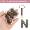 MECCANIXITY Bling Car Letter Charm, Car Rear View Mirror Charm Black Initial Letter Interior Decoration Hanging Crystal Ornaments for Women, Bags DIY, N view 2