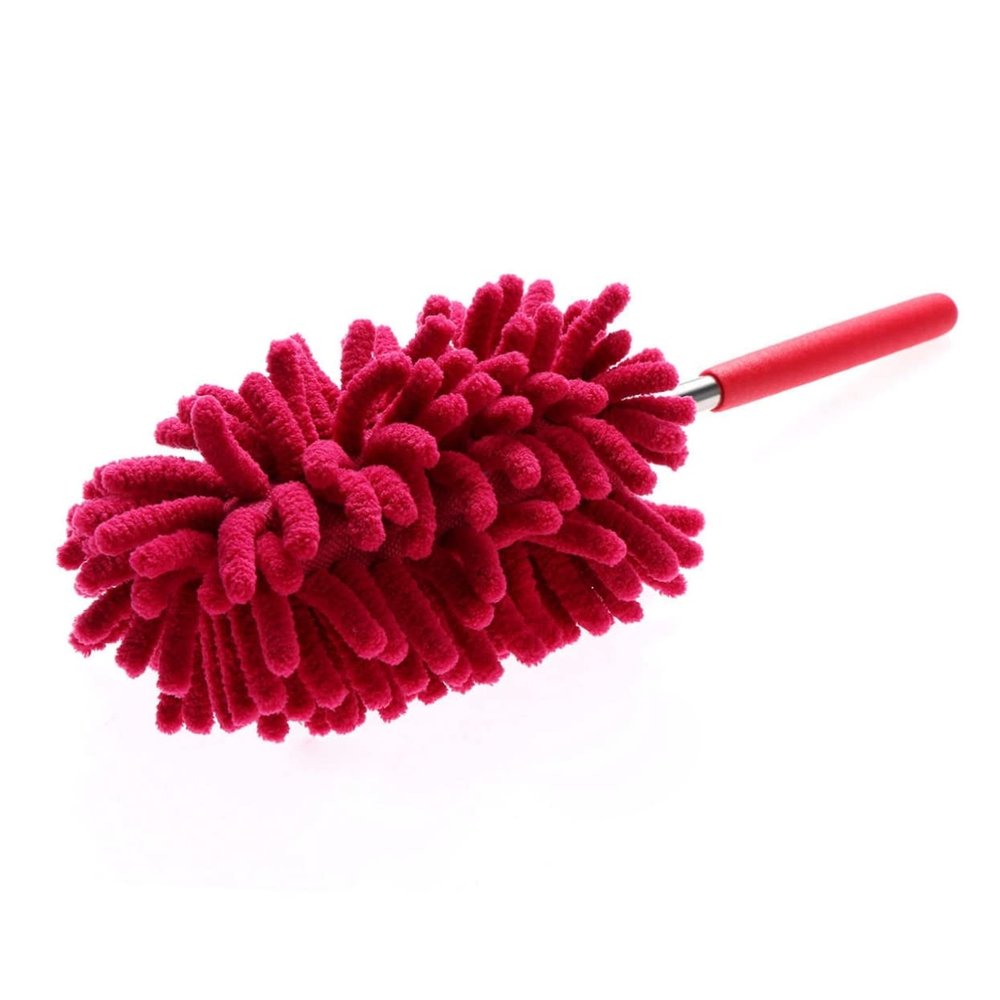 TOBBOMEY Telescopic Dust Duster Microfiber Car Duster Comfortable to Hold Reach High Areas for Ceiling Fans Blinds Shutters