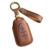 ontto Smart Remote Keycase Car Key Housing Fit for Onix Equino Orlando Cruze Spark Sonic Camaro Volt Bolt Personalized Key Skin with Keychain,Brown view 1