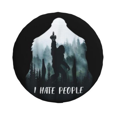 Spare Tire Cover I Hate People Wheel Covers Weatherproof Universal Wheel Protectors for Travel Trailer Rv SUV 17inch TC44