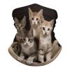 QWNMD Neck Gaiter Kittens Family Cats Printed Head Wrap Headwear Bandanas Face Scarf Mask Neck Warmer Balaclava Suitable for Both Men And Women view 2