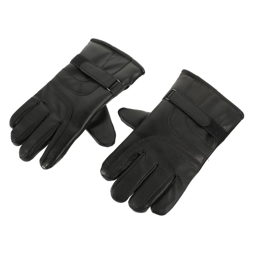 WHAMVOX USB Heated Winter Motorcycle Gloves with Adjustable Temperature Control Thermal Riding Gloves for Outdoor Sports Touchscreen Function Black