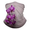 QWNMD Neck Gaiter Orchid Printed Head Wrap Headwear Bandanas Face Scarf Mask Neck Warmer Balaclava Suitable for Both Men And Women view 2