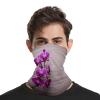 QWNMD Neck Gaiter Orchid Printed Head Wrap Headwear Bandanas Face Scarf Mask Neck Warmer Balaclava Suitable for Both Men And Women view 4