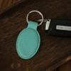 LaserGram Oval Keychain, Horse Head 1, Personalized Engraving Included (Basketball Teal) view 3