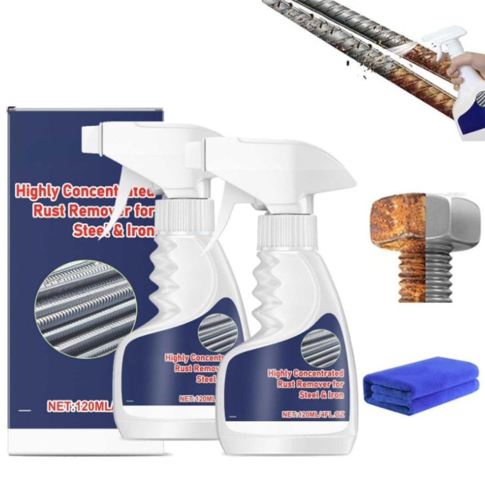 KDGENG Rust Remover, Heavy Duty Rust Remover For Metal, Heavy-Duty Metal RustRemover, Anti-Rust Converter Spray, Multipurpose RustRemover Spray (2)
