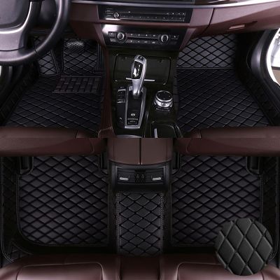 Car Floor Mats for Cadillac Escalade 7Seats 2017-2018,Leather Luxury Floor Liner All Weather Protection Carpet. (Full Set/Black)