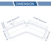 X AUTOHAUX 1 Set 35mm/1.38" ID 90mm/3.54" Length 45 Degrees Blue Black Car Silicone Hose with Clamps Coolant Hose Universal view 3