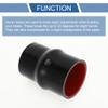 X AUTOHAUX 1 Set 60mm/2.36"-65mm/2.56" 102mm/4.02" Length Black Red Car Silicone Hose with Clamps Hump Hose Coolant Hose Universal view 4