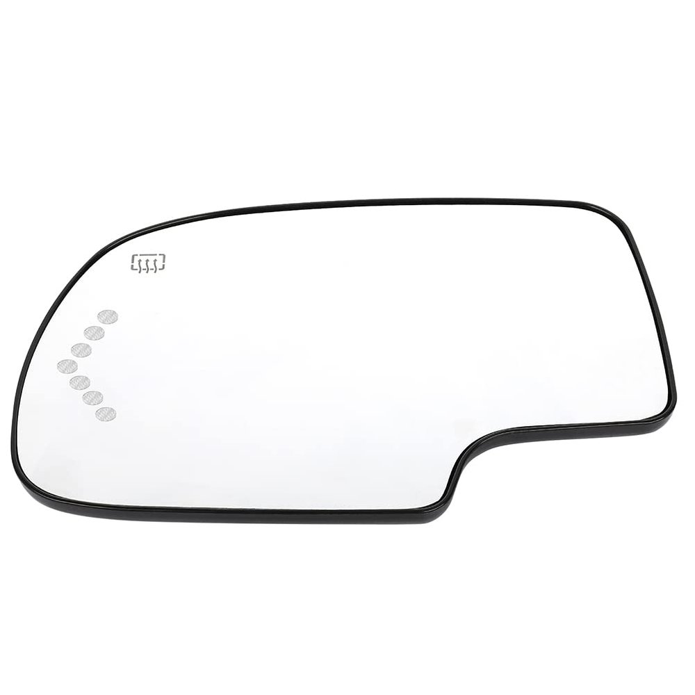 ANPART Side Mirror Glass Fit For 2003-06 For Chevy Silverado 1500 2007 Silverado 1500 Classic Driver Side Heated Turn Signal GM1324102
