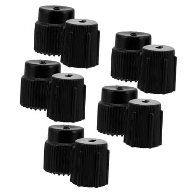TOPPERFUN Car Air Conditioning Parts 10pcs Valve Caps Set High Low Pressure Fittings for Auto Maintenance